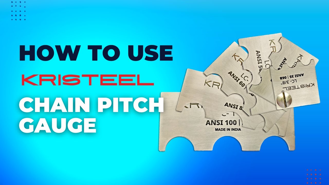 How to use KRISTEEL Chain Pitch Gauge with Example explained YouTube
