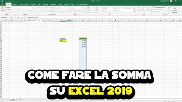 Come fare la somma su Excel 2019