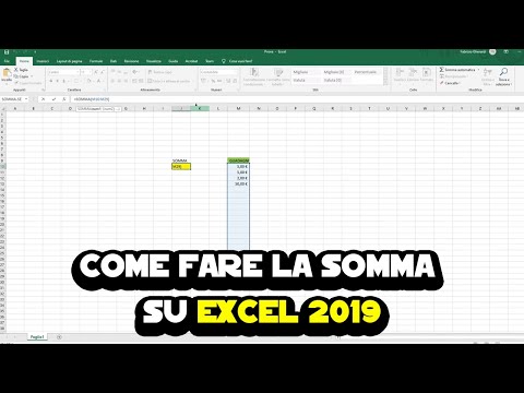 Video: Come sommare in Excel?