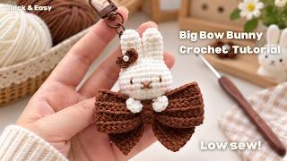 Crochet a Bowtie Bunny With Me in Under 6 Minutes | Amigurumi Tutorial