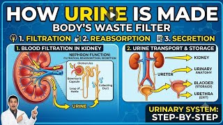 How is urine produced in the bodyKIDNEY, NEPHRON, BLADDER FUNCTION|Anatomy of the Urinary System