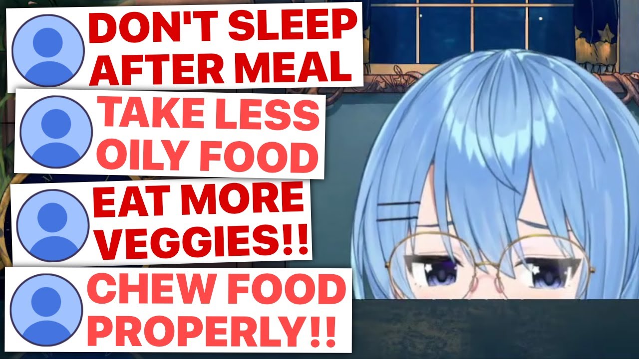 Suisei Nagged By Chat About Healthy Living (Hoshimachi Suisei / Hololive) [Eng Subs]