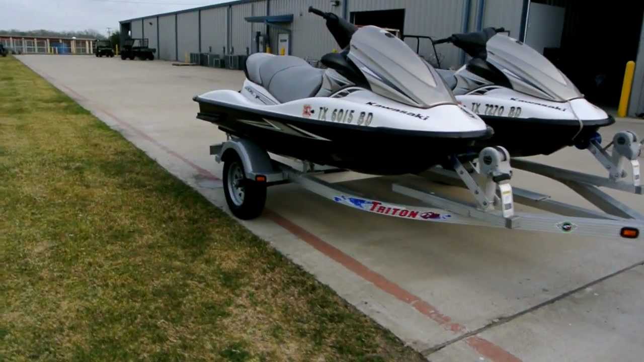 Pair of 2010 Kawasaki STX15F JetSkis! Sold! - YouTube