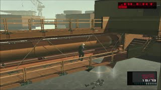 MGS2 - Guards Fall Through Floor Trap After Rolling Down the Stairs