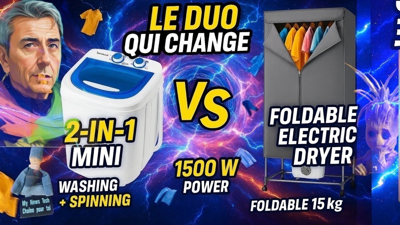 TecTake Duo Compact : Lave & Sèche Ton Linge Où Tu Veux