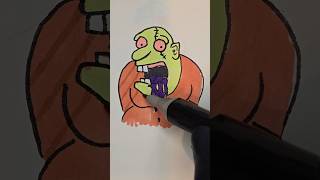 Grossest Zombie Drawing ever? 🤮🧟 | Art ASMR #shorts
