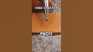 Hide Crafter PB011 Bevel Stamp Demo | Leathercraft