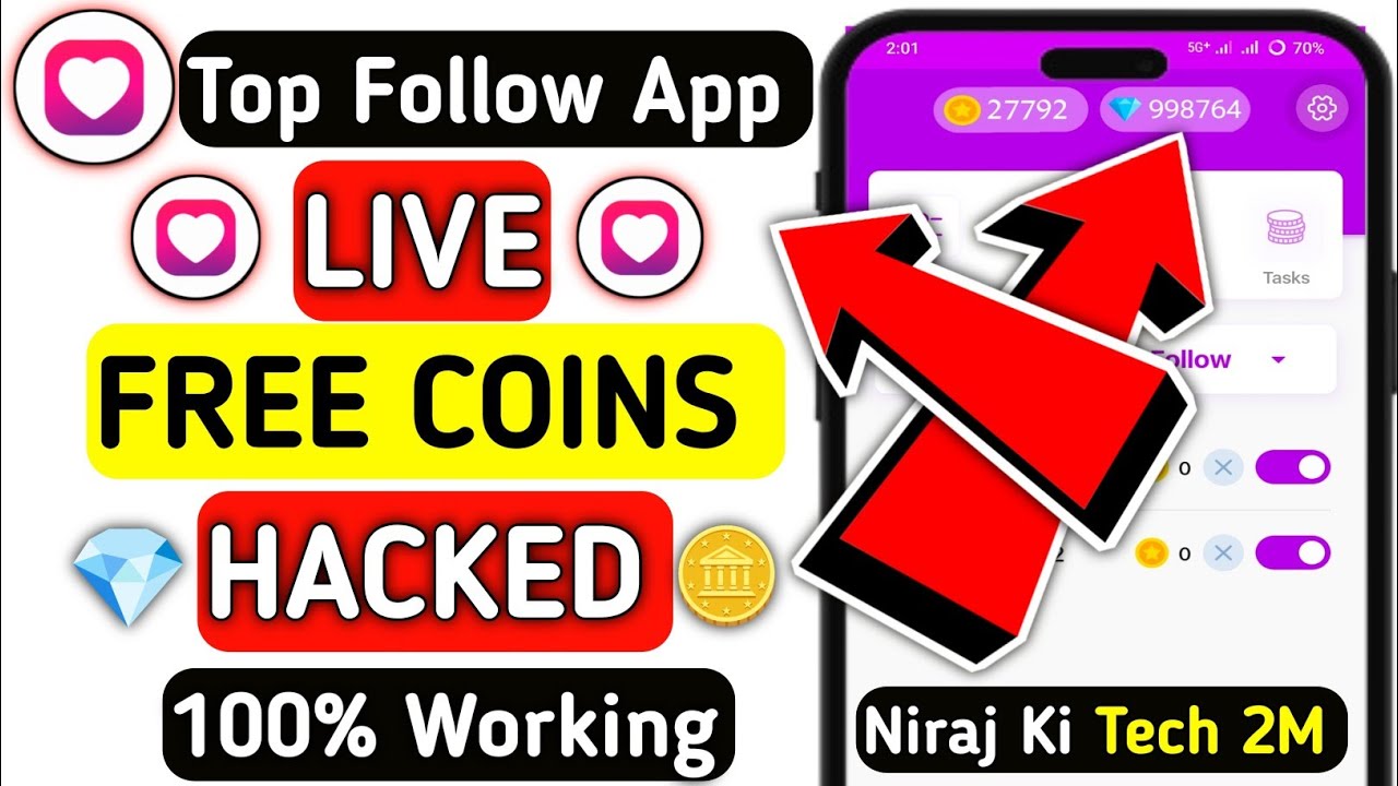 Top Follow App Unlimited Coins Trick 💥 | Top Follow App Unlimited Coins ...