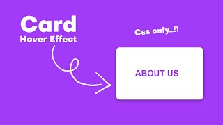 Card Hover Effect Using Css | Css About Us Card Hover Effect | Css Hover Effects | Html & Css | #css
