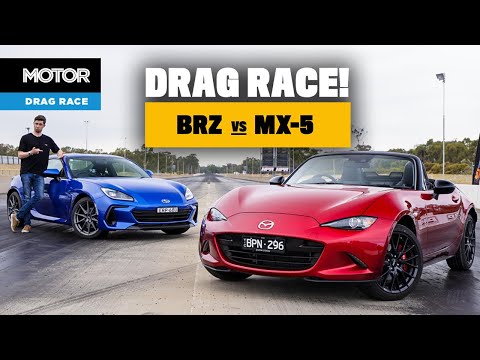 Subaru BRZ vs Mazda MX-5 DRAG RACE! | MOTOR