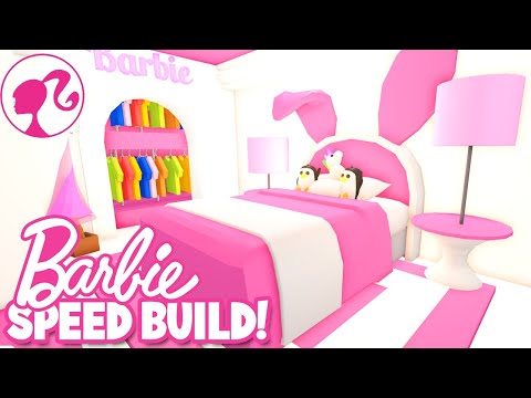 💄TINY PINK BARBIE HOUSE💄 in ADOPT ME *SPEED BUILD* (roblox)