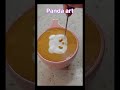 Late art pandas. How to make a panda. Latte panda kaise banay. #short #latteart 💚🐼💞