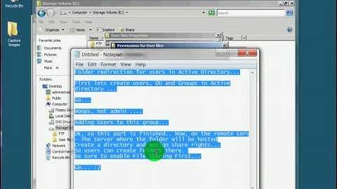 Folder redirection In Windows Server 2008   YouTube