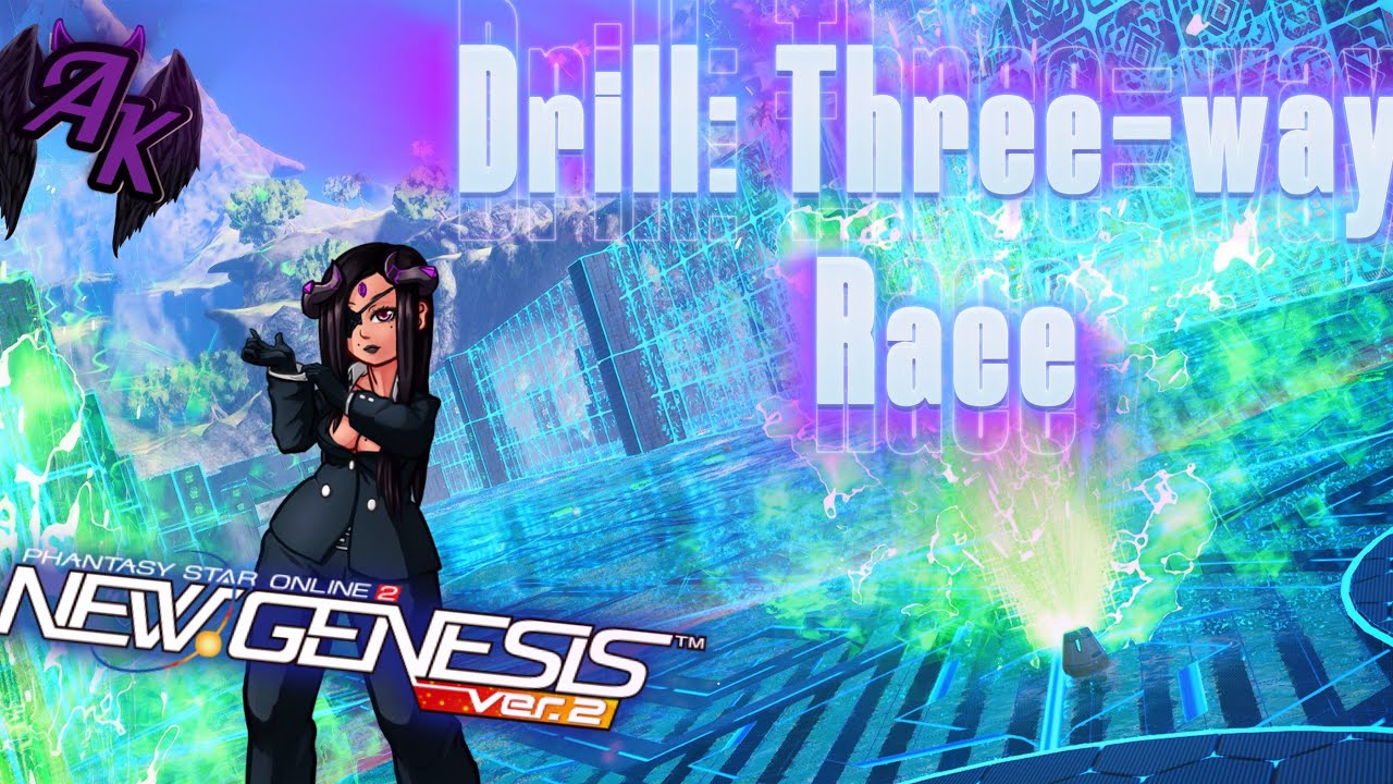 [PSO2:NGS] Drill: Three-way Race (Gu/Sl/B) #pso2 #ngs #gaming - YouTube