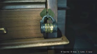 Resident Evil 2 Remake: Leon's Desk Dial Locks & Safe Code (West Office)