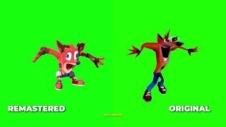 Crash Bandicoot Woah Meme Comparison Remastered Vs Original Green Screen