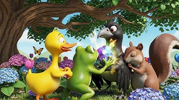 TRẺ EM Mê Tít Biệt Đội Vịt Con Siêu Quậy Bị Chim Ác cướp đồ, Sóc Nâu 