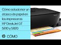 Cómo solucionar un atasco de papel en las impresoras HP DeskJet GT 5810 y 5820 | HP DeskJet | HP