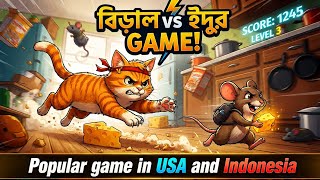 CAT GAME "Realistic rat run and cat Waiting the cought" #catgame #ratgamer #catcought #funnygame screenshot 4