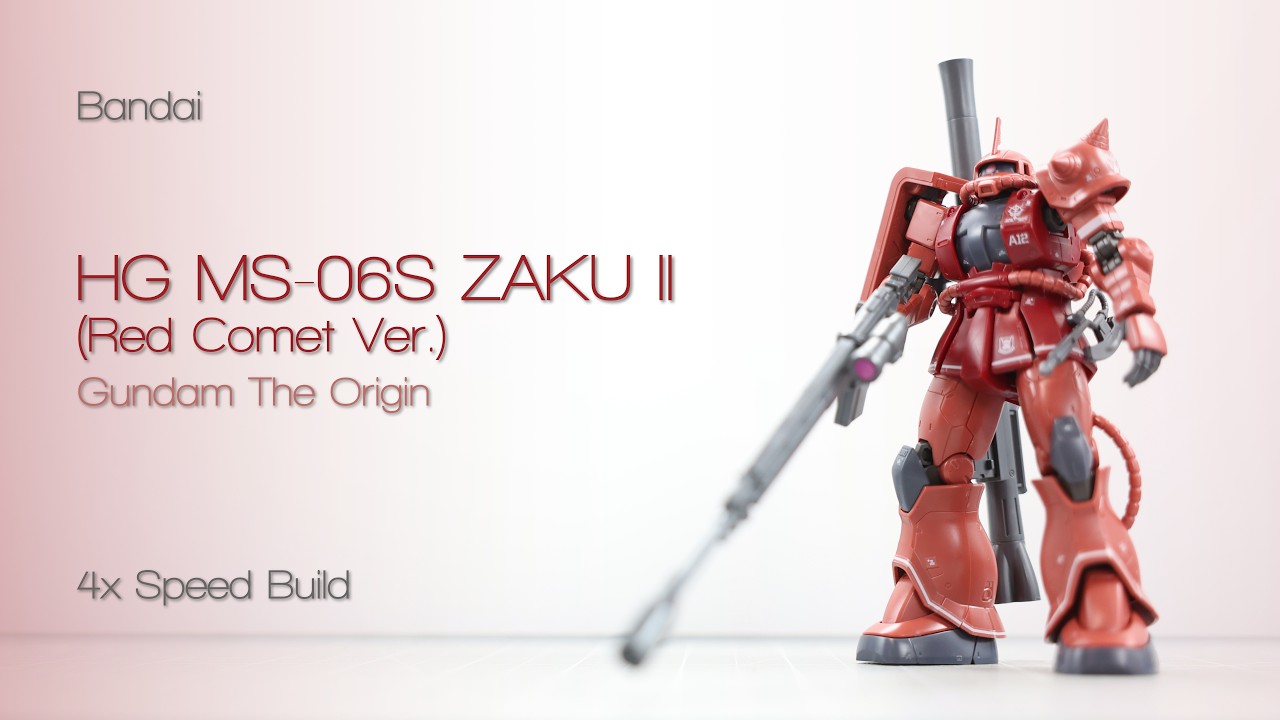 4x Speed | HG MS-06S Zaku II (Red Comet Ver.) | Gundam The Origin