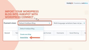 How-to Import your blog from WordPress or Squarespace with an XML file in HubSpot.