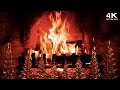 Sparkling Christmas Tree Fireplace ~ Cozy Crackling Fireplace 4K Christmas Ambience