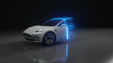 Tesla model 3 blender teleportation