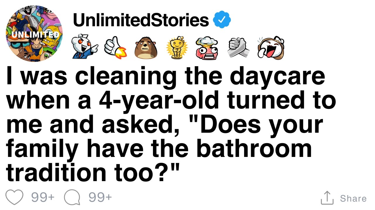 Четырёхлетний ребёнок спросил меня во время уборки: «У вас в семье есть традиция ходить в туалет?...