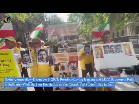 Sydney, Australia—December 9, 2023: MEK Supporters Rally in Solidarity With the Iran Revolution.