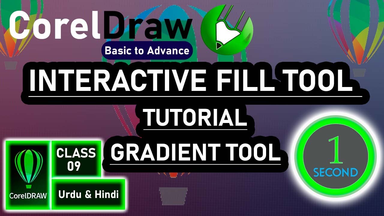 Interactive Fill or Gradient Tool in CorelDraw Tutorial in Urdu/Hindi ...