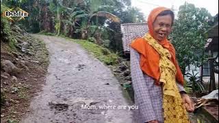 Kampung berundak undak di guyur hujan,petunjuk jalan bingung,air menyebrang jalan desa