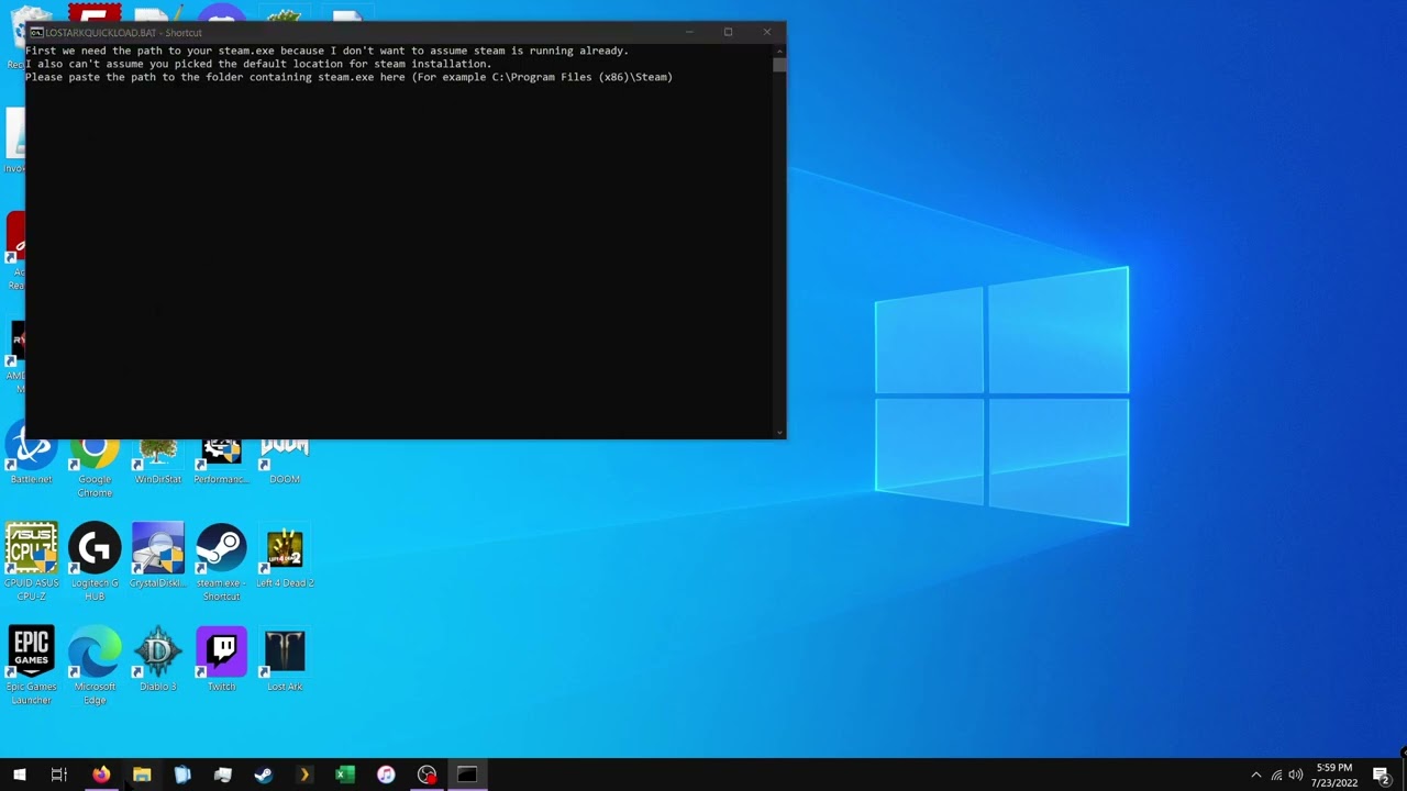 Lost Ark quick launch batch files - setup