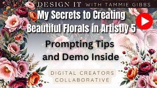 My Secrets to Creating Beautiful Florals in Artistly 5 Prompting Tips and Demo Inside