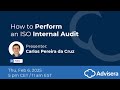 How to Perform an ISO Internal Audit [live webinar]