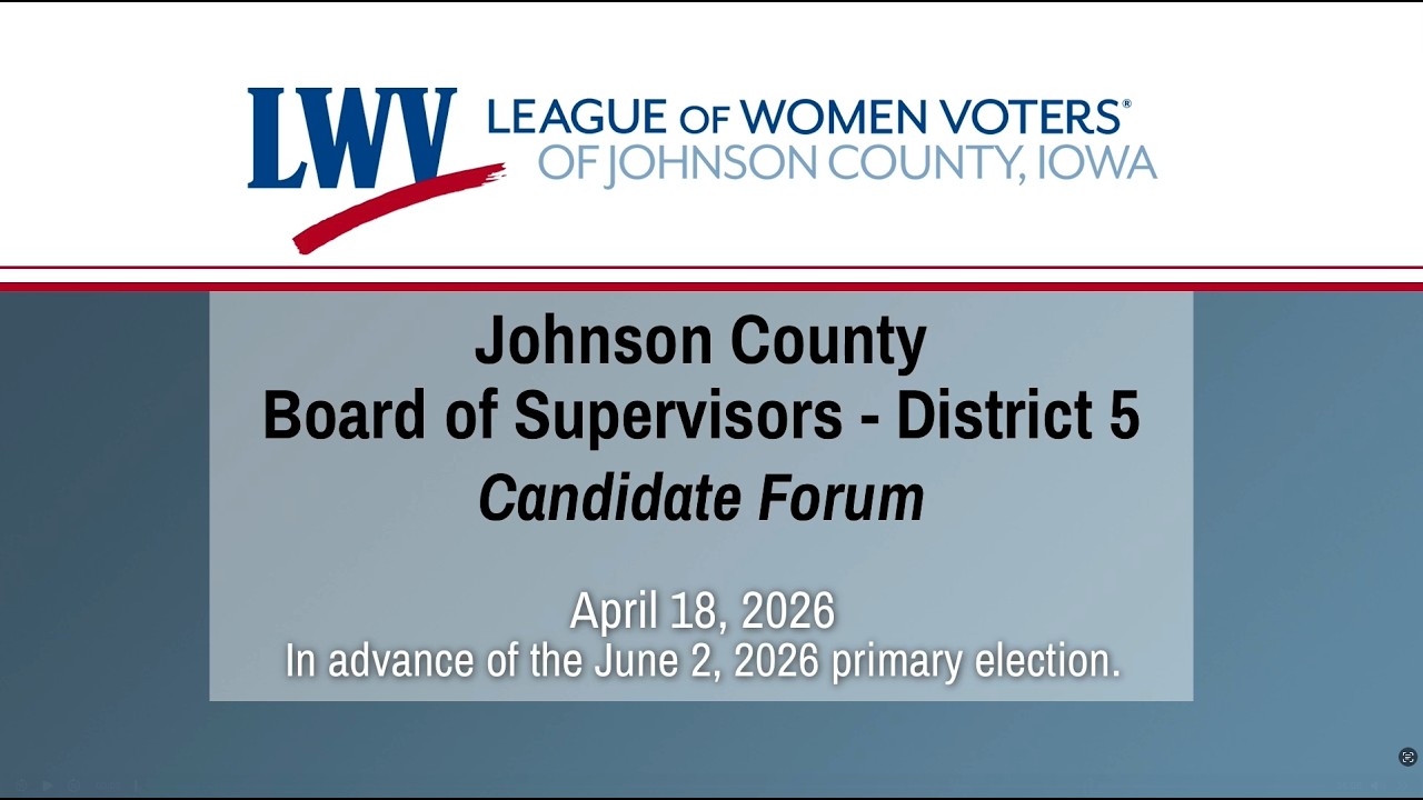 League of Women Voters Candidate Forum: Johnson County Board of ...
