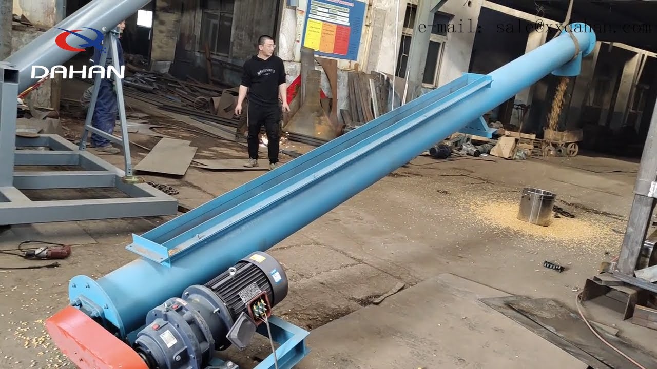 Corn Screw Conveyor - YouTube