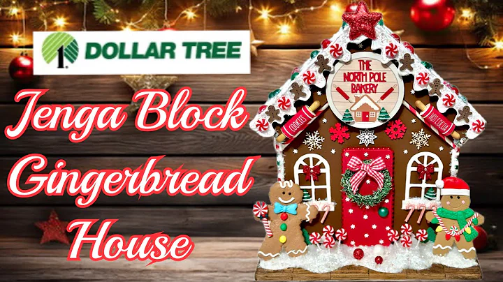 Dollar Tree 🌲 Jenga Block Gingerbread House 🏠