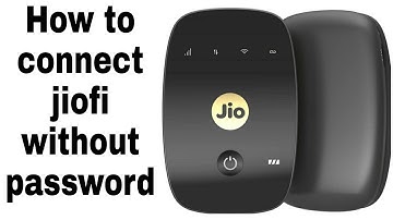 How to connect jiofi without password