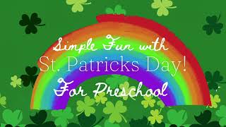 St. Patrick’s Day activities for preschool and toddlers// simple and fun!