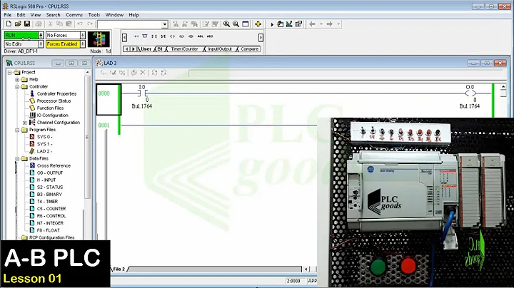 Allen Bradley PLC Tutorial | Getting Started with Allen Bradley PLCs & RSLogix | Lesson 1