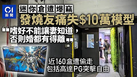 模型發燒友迷你倉遇竊　失百盒Figure值10萬元　包括限量版PG高達｜01新聞｜迷你倉｜高達｜Gundam｜模型｜PG｜MG - 天天要聞