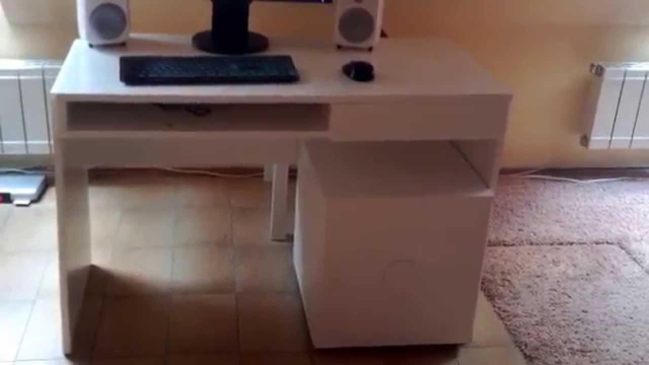 soundesk desk with built in subwoofer amplifier and speakers youtube