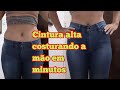 Transformando calça baixa em cintura alta