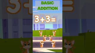Basic Addition for Kids. 3+3=?  . Kindergarten & 1st Grade Math Learning