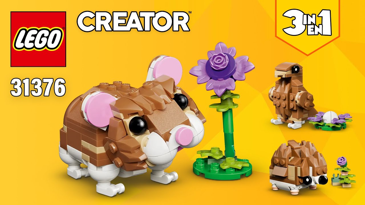 LEGO Creator 3in1 Cute Hamster with a Flower (31376)[166 pcs