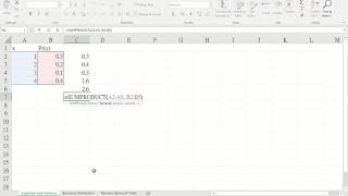 SDA 04-07 Using Excel for Expectation and Variance