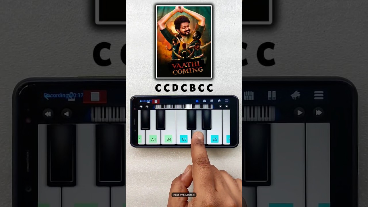 Vaathi Coming | Mobile Piano Tutorial 