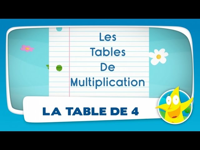 Comptines pour enfants - La Table de 4 (apprendre les tables de