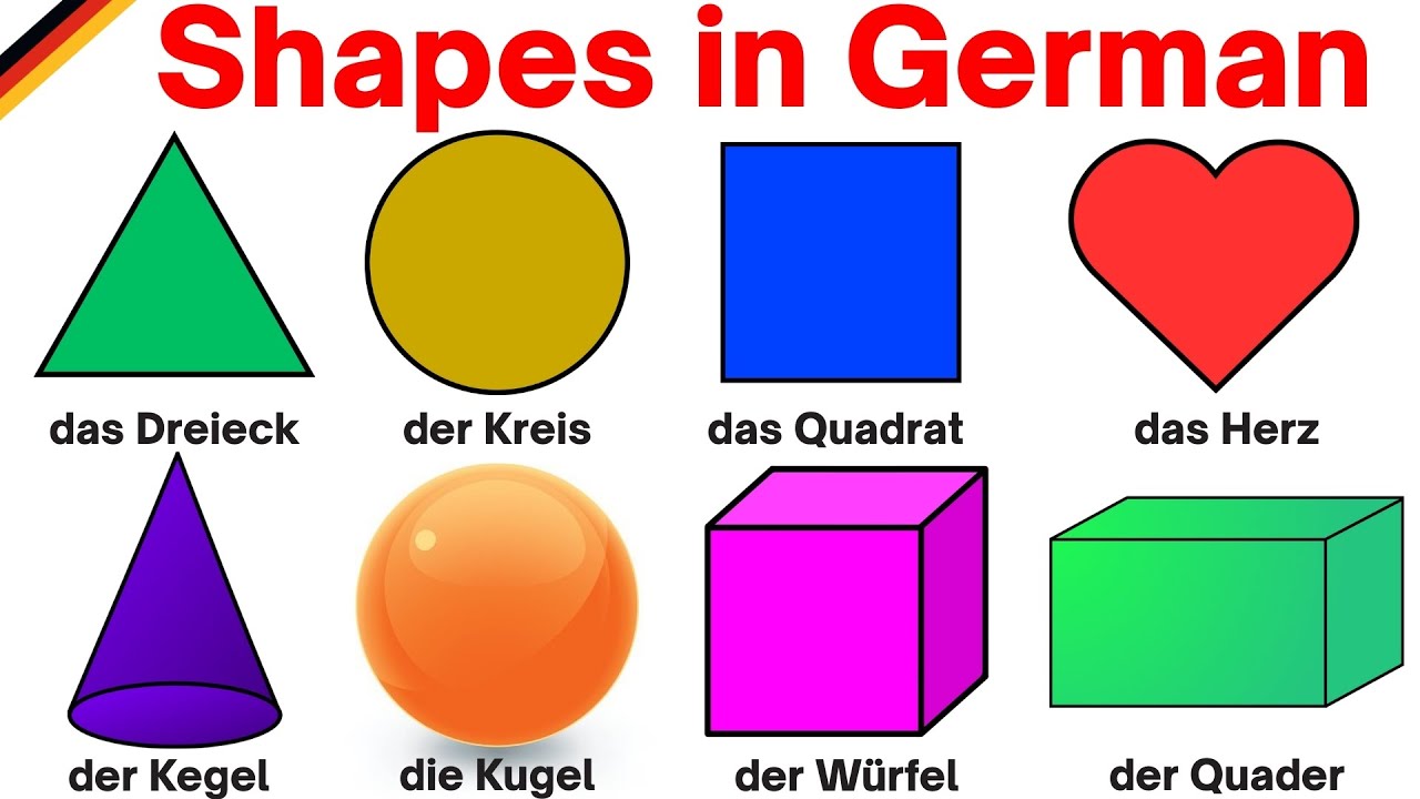 Shapes in German | Shapes Vocabulary | Shapes Names in German | German Vocabulary | Learn German