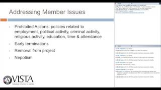Managing Your VISTA Project (Required: Pre-Supervisors Orientation Webinar)